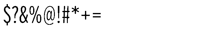 Limit Micro XCm Light Font OTHER CHARS