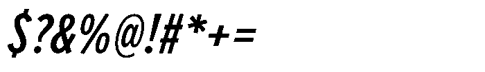 Limit Micro XCm Medium Italic Font OTHER CHARS