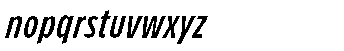 Limit Micro XCm Medium Italic Font LOWERCASE