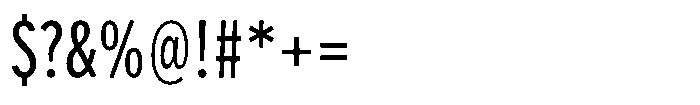Limit Micro XCm Regular Font OTHER CHARS