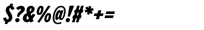 Limit Micro XCm XBold Italic Font OTHER CHARS