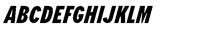 Limit Micro XCm XBold Italic Font UPPERCASE