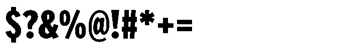 Limit Micro XCm XBold Font OTHER CHARS