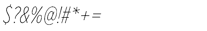 Limit Text Cm Thin Italic Font OTHER CHARS