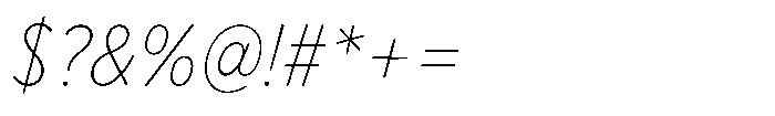 Limit Text Condensed Thin Italic Font OTHER CHARS