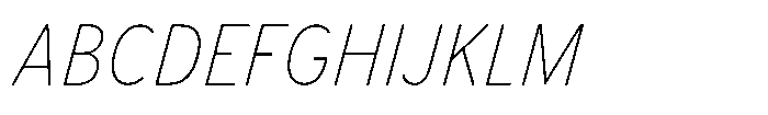 Limit Text Condensed Thin Italic Font UPPERCASE