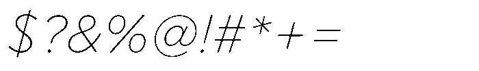 Limit Text Thin Italic Font OTHER CHARS