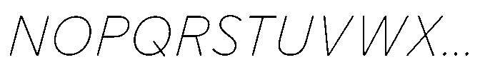 Limit Text Thin Italic Font UPPERCASE