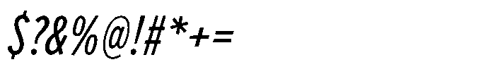 Limit Text XCm Italic Font OTHER CHARS