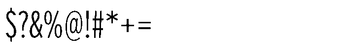 Limit Text XCm Light Font OTHER CHARS