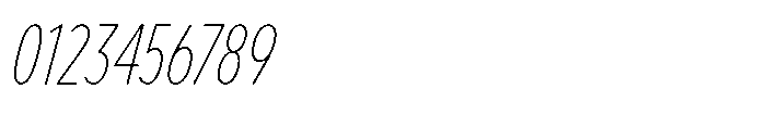 Limit Text XCm Thin Italic Font OTHER CHARS