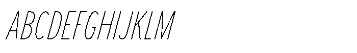 Limit Text XCm Thin Italic Font UPPERCASE