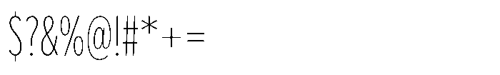 Limit Text XCm Thin Font OTHER CHARS