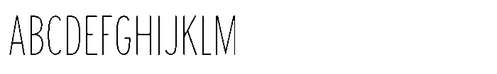 Limit Text XCm Thin Font UPPERCASE