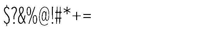 Limit Text XCm XLight Font OTHER CHARS
