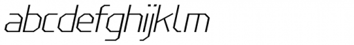 LineWire Thin Italic Font LOWERCASE