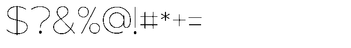 Linea Nova Thin Font OTHER CHARS