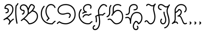 Linear Fraktu Light Font UPPERCASE