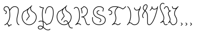 Linear Fraktu Thin Font UPPERCASE