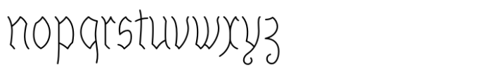 Linear Fraktu Thin Font LOWERCASE