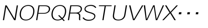 Linear Grotesk Extra Light Italic Font UPPERCASE