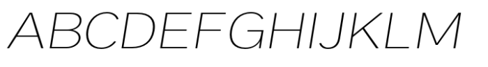 Linear Grotesk Thin Italic Font UPPERCASE