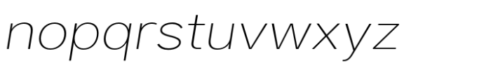 Linear Grotesk Thin Italic Font LOWERCASE