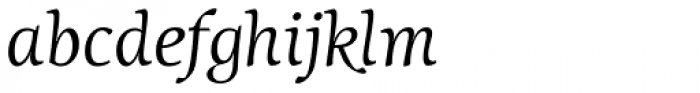 Lineare Serif Italic Font LOWERCASE