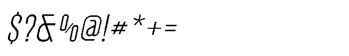 Lineon Sans Extra Light Italic Font OTHER CHARS