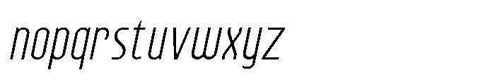 Lineon Sans Extra Light Italic Font LOWERCASE