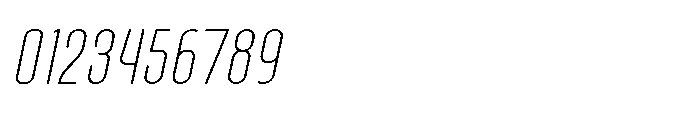 Lineon Sans Thin Italic Font OTHER CHARS