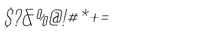 Lineon Sans Thin Italic Font OTHER CHARS
