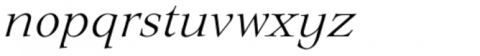 Lingwood EF Light Italic Font LOWERCASE
