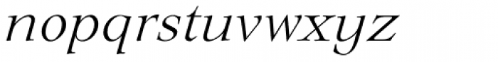 Lingwood TS Light Italic Font LOWERCASE