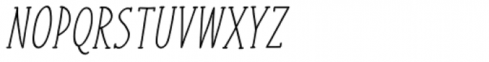 Liniga Serif Thin Italic Font UPPERCASE