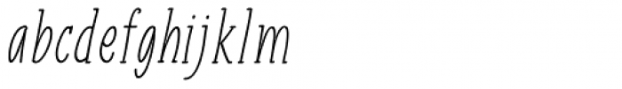 Liniga Serif Thin Italic Font LOWERCASE