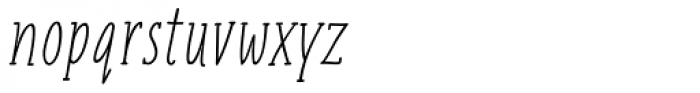 Liniga Serif Thin Italic Font LOWERCASE