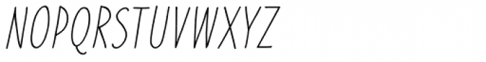 Liniga Thin Italic Font UPPERCASE