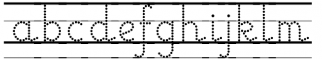 Linkpen Primary Print Dot Guide Regular Font LOWERCASE