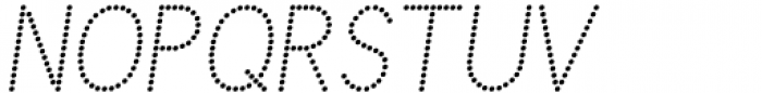 Linkpen Primary Print Dot Italic Font UPPERCASE