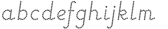 Linkpen Primary Print Dot Italic Font LOWERCASE