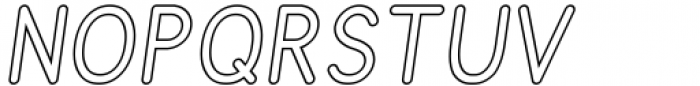 Linkpen Primary Print Outline Italic Font UPPERCASE