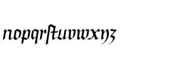 Linotype Buckingham Fraktur Regular DFR Font LOWERCASE