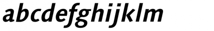 Linotype Syntax Com Bold Italic Font LOWERCASE