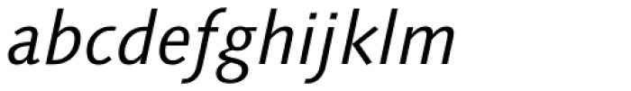 Linotype Syntax Com Italic Font LOWERCASE