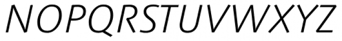 Linotype Syntax Com Light Italic Font UPPERCASE