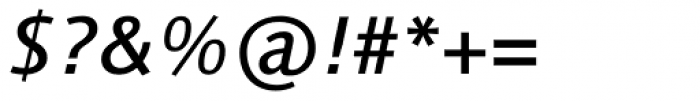 Linotype Syntax Com Medium Italic Font OTHER CHARS