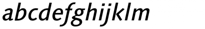 Linotype Syntax Com Medium Italic Font LOWERCASE