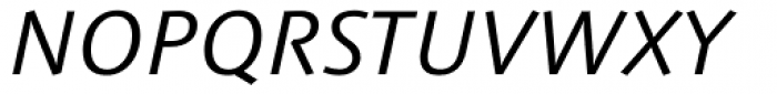 Linotype Syntax Italic OsF Font UPPERCASE