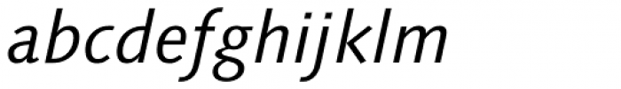 Linotype Syntax Italic OsF Font LOWERCASE